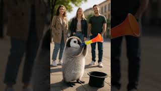 Pinguin Playing Music In Public Crowd