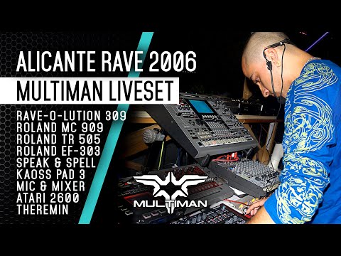 Multiman Psytrance Live 2006. Mc 909 tr 505 Kaoss Pad 3 quasimidi...