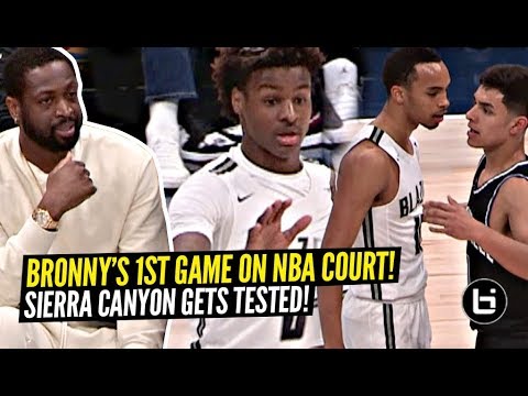 Bronny James FIRST Game On NBA Court w/ Dwayne Wade Watching! Sierra Canyon TESTED!?