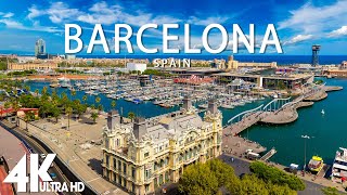 FLYING OVER BARCELONA (4K UHD) - Relaxing Music Along With Beautiful Nature s - 