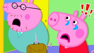 When Dad's Away Song 💼 Daddy Pig Please Don't Go ✋ Peppa Pig Nursery Rhymes and 
