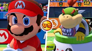Mario Luigi Vs. Bowser Bowser Jr. - Mario Tennis Aces ⁴ᴷ