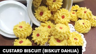 How To Make Custard Cookies Biskut Dahlia Resepi Deepavali Special Episode 41 Arucooks