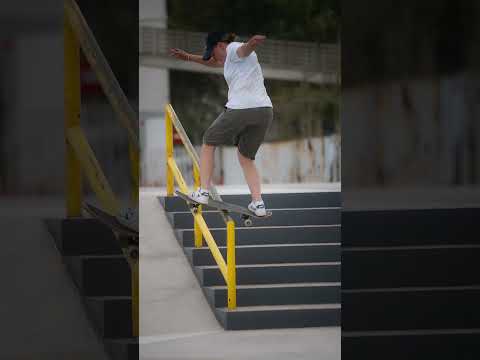 Poland's Zuza Bone Frontside Boardslide In Barcelona