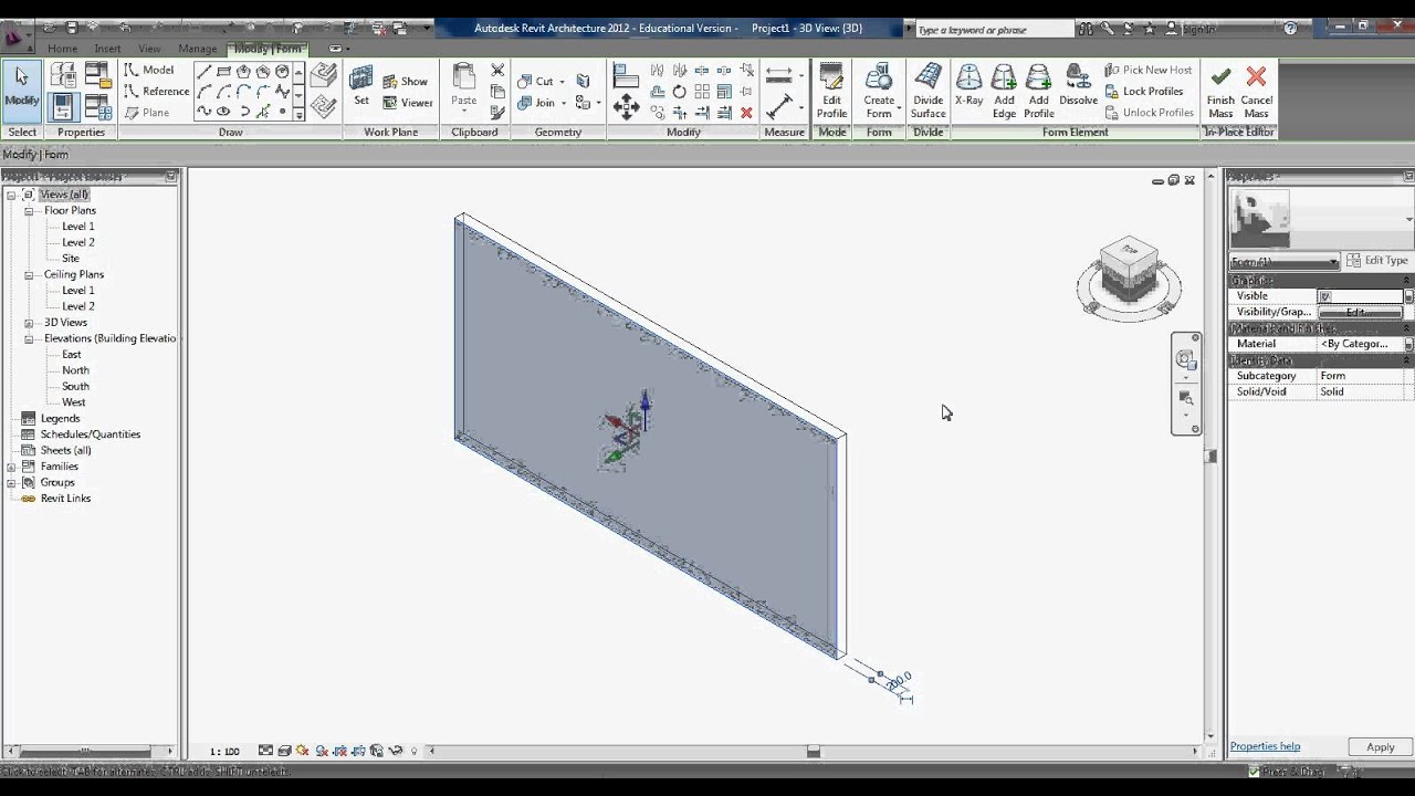 revit architecture sloped walls.avi YouTube