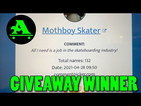 Winner of our skateboard giveaway is....