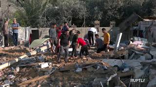 Gaza Strip Residents Evaluate Damage to Homes after Israeli Shelling