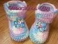Botitas a Crochet para Niñas con Suela de Plastico