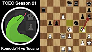 Startling Game By Komodo 14 Komodo 14 Vs Tucano Tcec Season 21-Cup 9 Testing