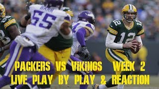 Packers vs Vikings Week 2 Live Play by Play & Reaction