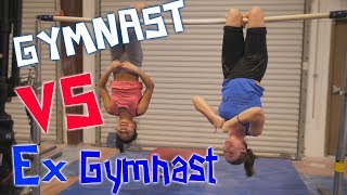 Gymnast VS Ex-Gymnast - Gymnastics Competition| Rachel Marie FT. Alize Lee Gymnast VS Ex-Gymnast - Gymnastics Competition| Rachel Marie FT. Alize Lee