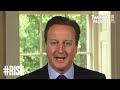 David Cameron's Good Luck message to the England cricket team #RISE