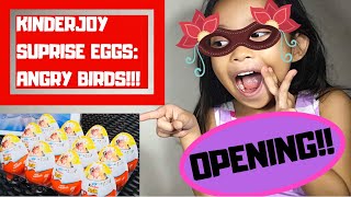 Opening Angry Birds Kinder Joy Surprise Eggs