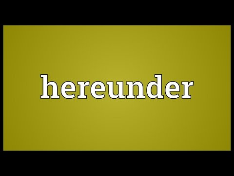 Header of hereunder