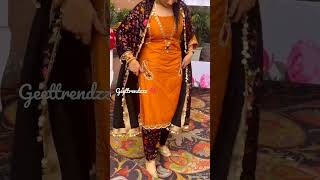 Beautiful Colour Combination Party Wear Punjabi Suit Design