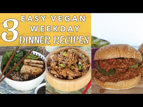 VIDEO : 3 vegan dinner recipes | orange chicken w soy curls | vegan sloppy joes | easy ramen | the edgy veg - here are my 3 easy and vegan week day dinner ideas for you! these 3 easy vegan dinner ideas are a fun twist on the classics -diy ...