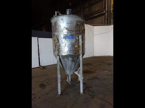 Used- Tank, Approximately 300 Gallon, 304 Stainless steel, Vertical - stock  #48243024