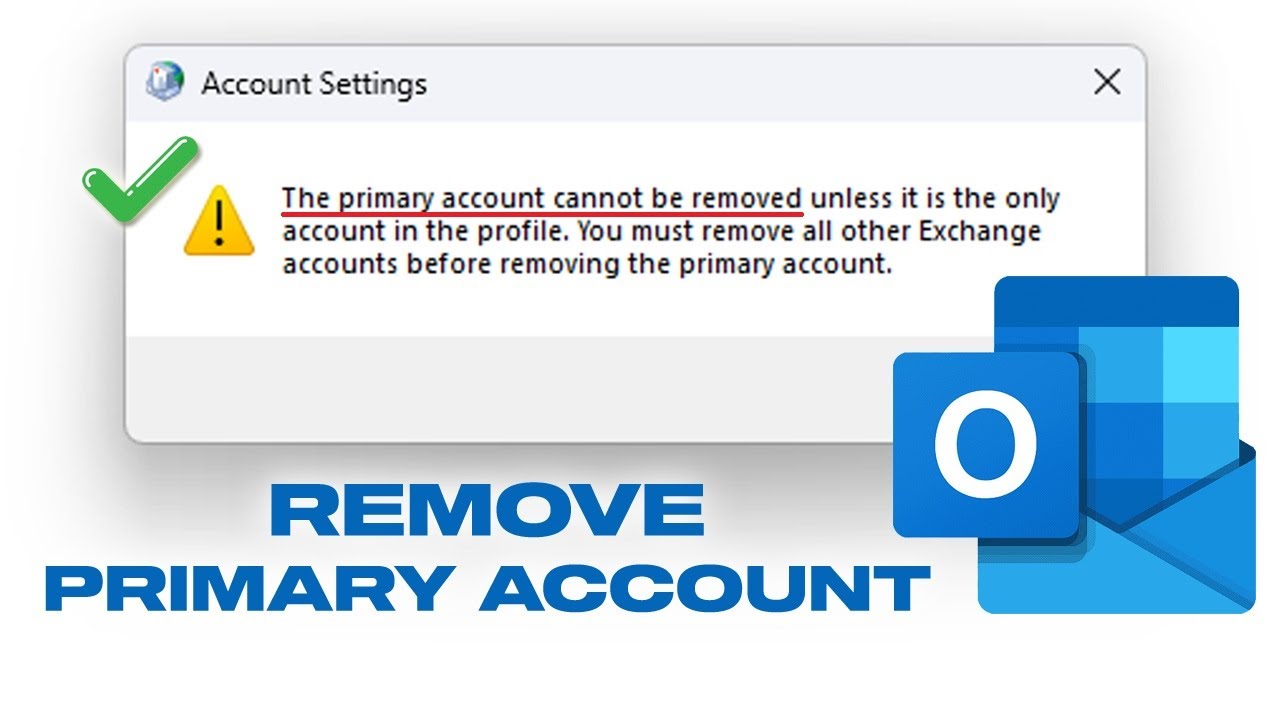 How To Remove The Primary Account From Outlook How To Remove The Primary Account From Outlook