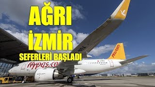 Pegasus'un Ağrı-İzmir uçak seferleri başladı,