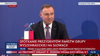 Prezydent Andrzej Duda Na Spotkaniu Prezydentów Grupy Wyszehradzkiej