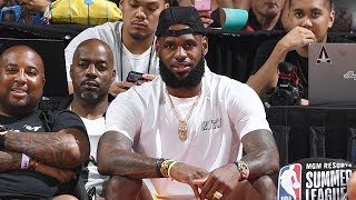 LeBron James Watches The Lakers Take On The Pistons During The 2018 Summer League LeBron James Watches The Lakers Take On The Pistons During The 2018 Summer League