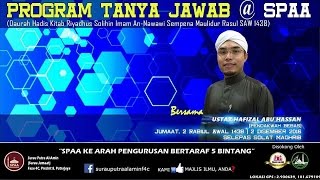 Ustaz Hafizal Abu Han Kecintaan Kepada Rasulullah Saw - Spaa 3 Rabiul Awal 1438H
