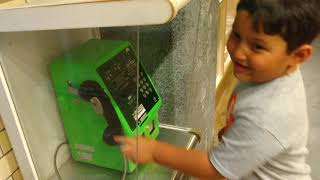 Luca and Link go play shopping at the Seattle Children's Museum