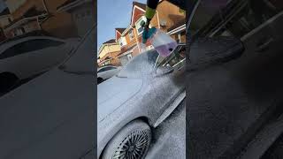 Satisfying Snowfoaming #Shorts #Asmr