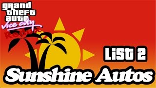 Sunshine Auto’s Import Garage - List 2 - GTA Vice City Side-Mission