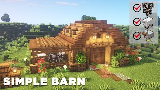 Minecraft Barn Tutorial How To Build A Simple Barn