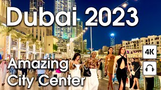Dubai 🇦🇪 Amazing City Center, Burj Khalifa [ 4K ] Walking Tour Compilation