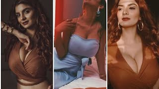 Anveshi Jain Hot In White Dress And Red Bra