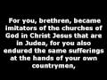 Jesus: Hebrew Human or Mythical Messiah - The Exceptions (Paul blames the Jews for Jesus' death)