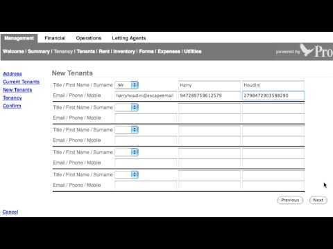 Creating a Free Tenancy Agreement using the Free Property Management 