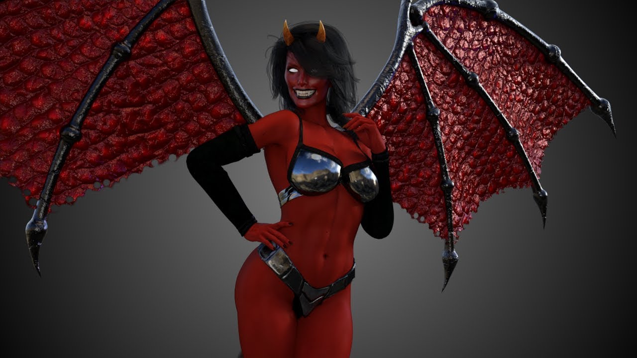 Female demon cartoon