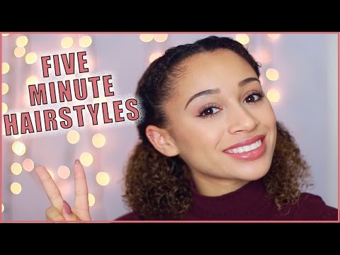 5 Minute Hairstyles for Curly-Haired Girls - YouTube