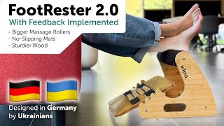 Now On Kickstarter Footrester 2.0 Upgraded 3-In-1 Under Desk Foot Relief