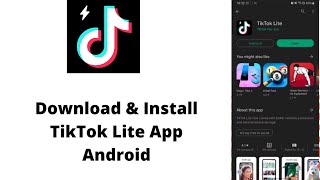 Download & Install Tiktok Lite App Android Tiktok Lite Mobile App Download & Installation Steps