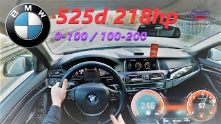 BMW F10 525d 218hp Acceleration and Top Speed on Autobahn