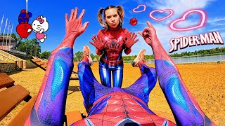 SPIDER-MAN VS CRAZY SPIDER-GIRL IN LOVE | FAN (Love Story Funny ParkourPOV)