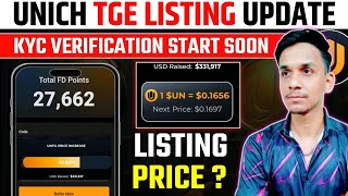 Unich Airdrop New Updateunich Token Tge Listingunich Airdrop Withdrawal Unich Token Price