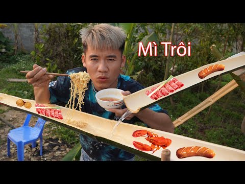 Hưng Troll | Lần Đầu Ăn Mì Trôi Ống Tre Siêu Hài Hước | Nagashi Somen