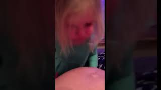 Lizzie Loving On Baby Belly