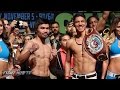 Manny Pacquiao vs. Jessie Vargas Full Weigh in & Face Off Video