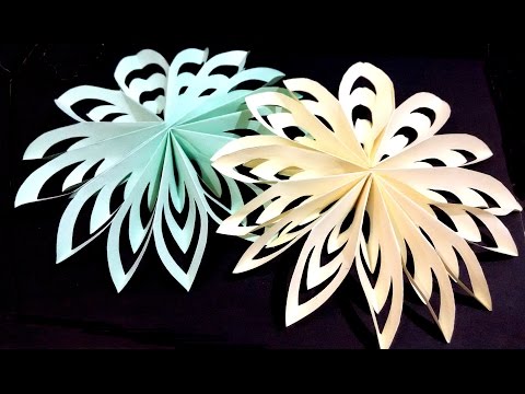 71Объемные снежинки из бумаги своими руками схемы фото