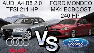 Audi A4 2.0 Tfsi 211 Hp - Vs - Ford Mondeo 2.0 Ecoboost 240 Hp - Drag Race -Acceleration