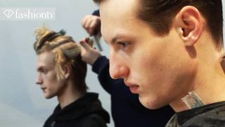 male models backstage at costume national men fall 2012 milan mens fashion week fashiontv ftv
