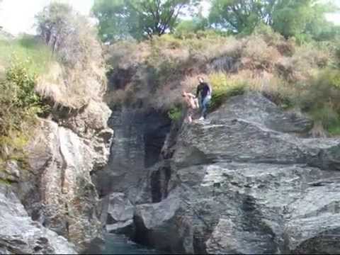 Swimming in the cold river