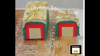 Cold Process Soap - Layered Square Soap