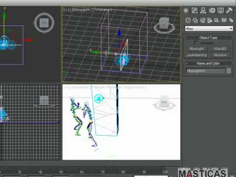 3ds max tutorial - RagDoll, Vray, Fracture reactor, Ray fire